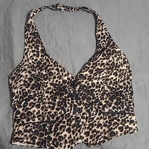 Leopard print vest